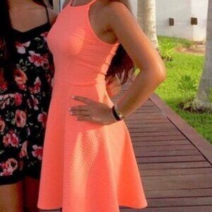 Mossimo coral halter dress size medium